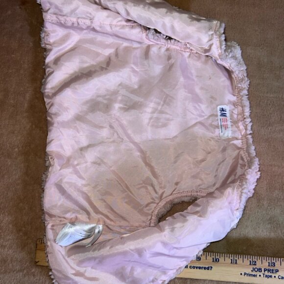 H&M Toddler 3-4Y Faux Fur Light Pink Super Soft Single Button Vest (S) - Picture 5 of 5